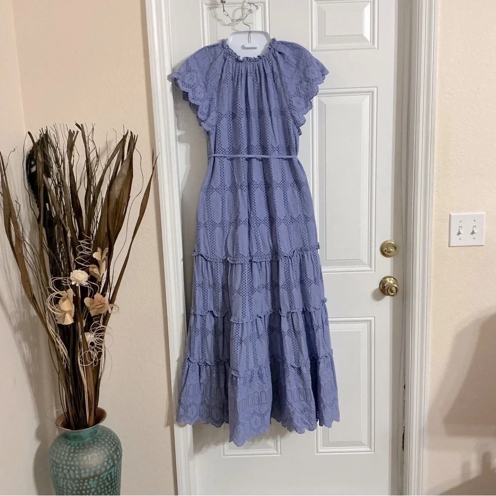 Cleobella Mallory Periwinkle Ankle Dress Size M - Picture 2 of 12